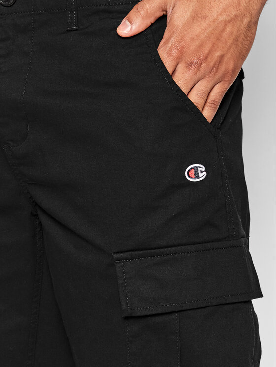 Champion Champion Pantaloncini di tessuto Cargo 216324 Nero Custom Fit