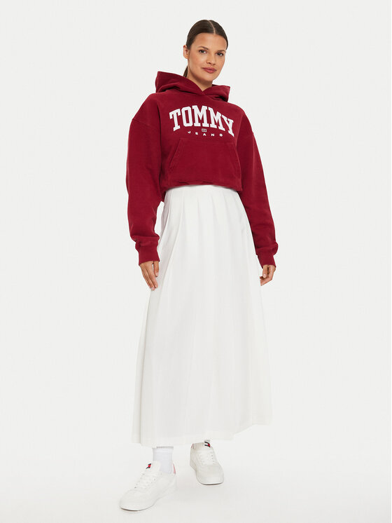 Tommy Jeans Tommy Jeans Pulóver Varsity DW0DW19291 Piros Relaxed Fit