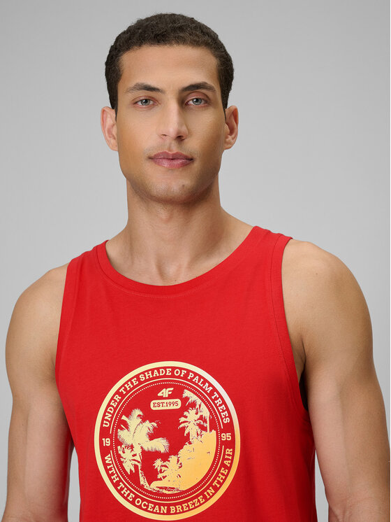 4F 4F Tank top BEACHWEAR Czerwony Regular Fit