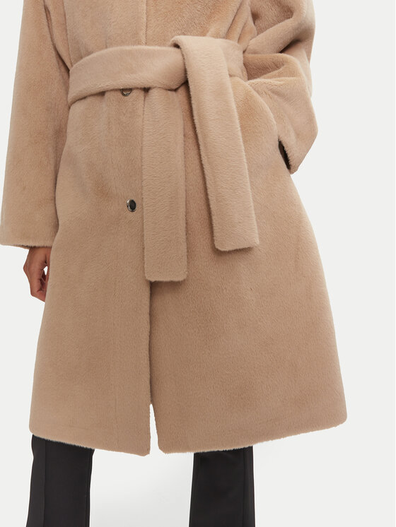 PINKO PINKO Płaszcz przejściowy 103836 A1ZN Beżowy Regular Fit