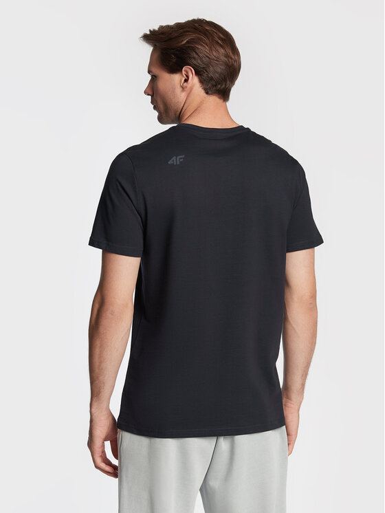 4F 4F T-Shirt H4Z22-TSM352 Granatowy Regular Fit