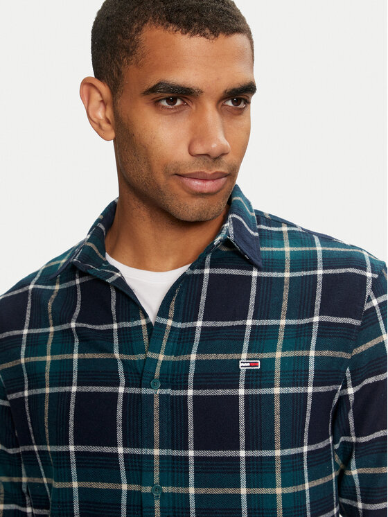 Tommy Jeans Tommy Jeans Marškiniai DM0DM19651 Žalia Regular Fit