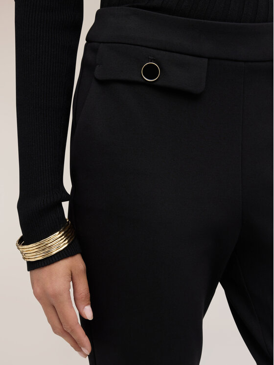 Motivi Motivi Pantaloni di tessuto P05JQ004851N033 Nero Slim Fit
