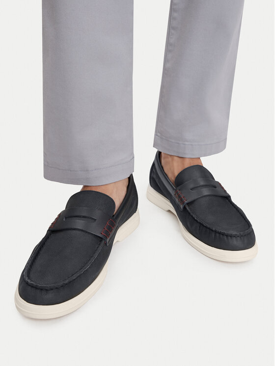Tommy Hilfiger Tommy Hilfiger Mokasyny Mix FM0FM05785 Granatowy