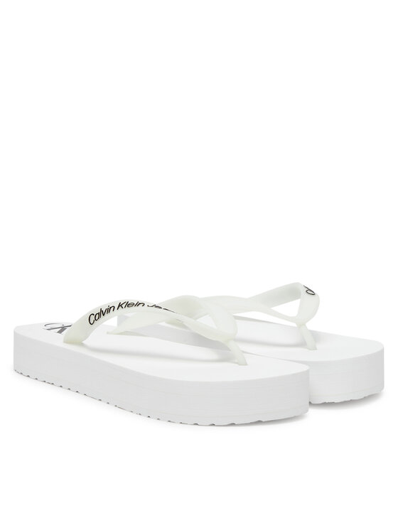 Calvin Klein Jeans Calvin Klein Jeans Flip flop Beach Sandal Flatform Tpu YW0YW01830 Alb