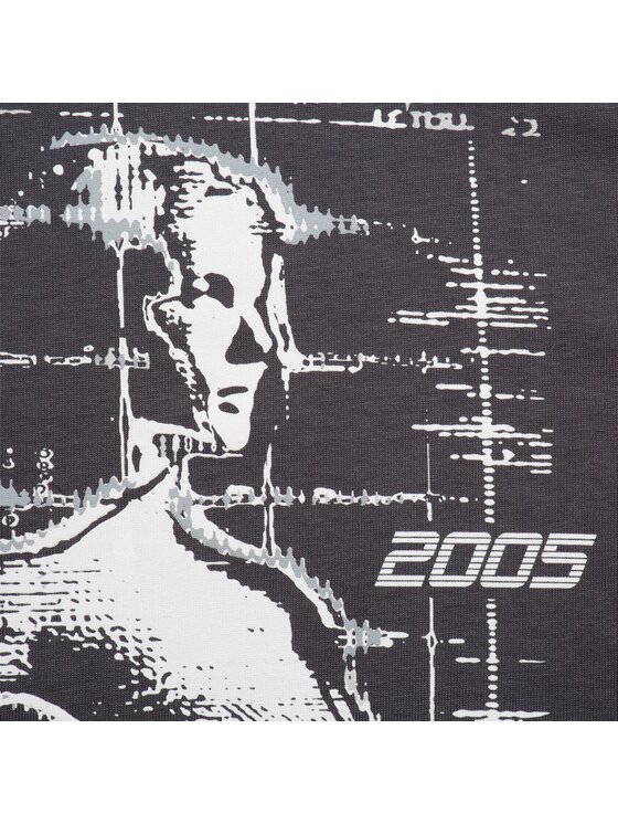 2005 2005 T-Shirt Vapour Soul Szary Oversize