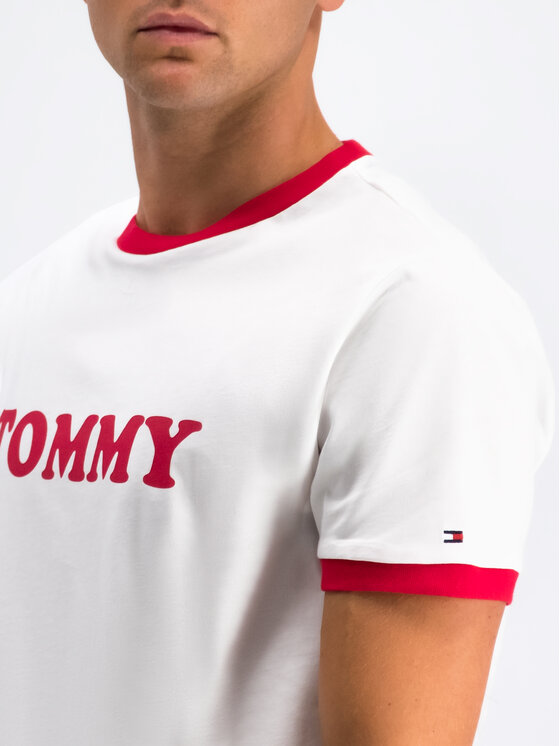 Tommy Hilfiger Tommy Hilfiger Marškinėliai Logo UM0UM01620 Balta Slim Fit