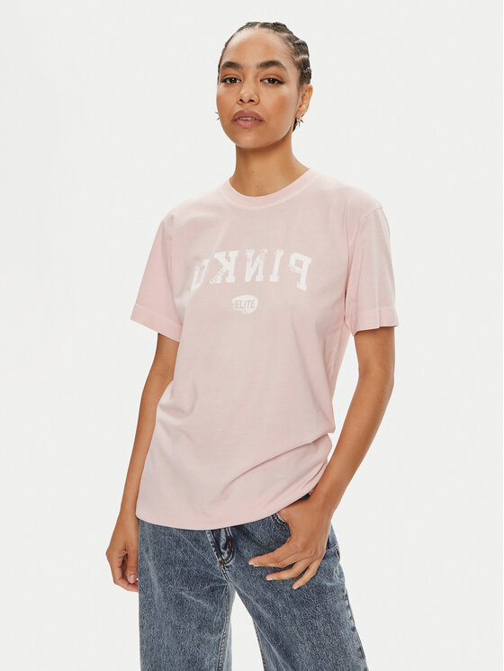 Pinko T-shirt Tiramisu 104269 A25Z Rose Regular Fit