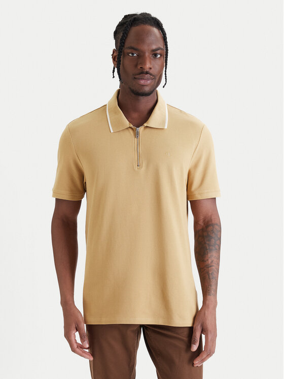 Calvin Klein Tricou polo LV04LF214G Galben Regular Fit