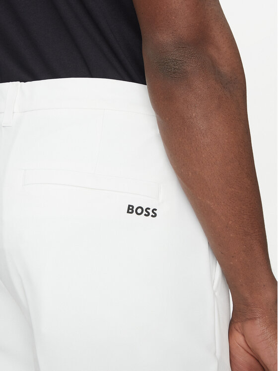 BOSS BOSS Szorty materiałowe S_Commuter_10.5 inch 50540337 Biały Slim Fit