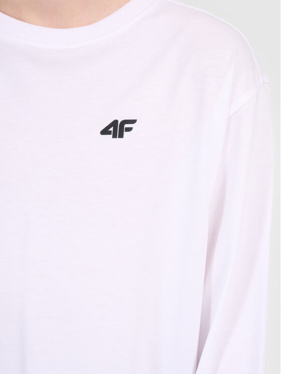 4F 4F Bluzka 4FJWMM00TLONM655-10S Biały Regular Fit