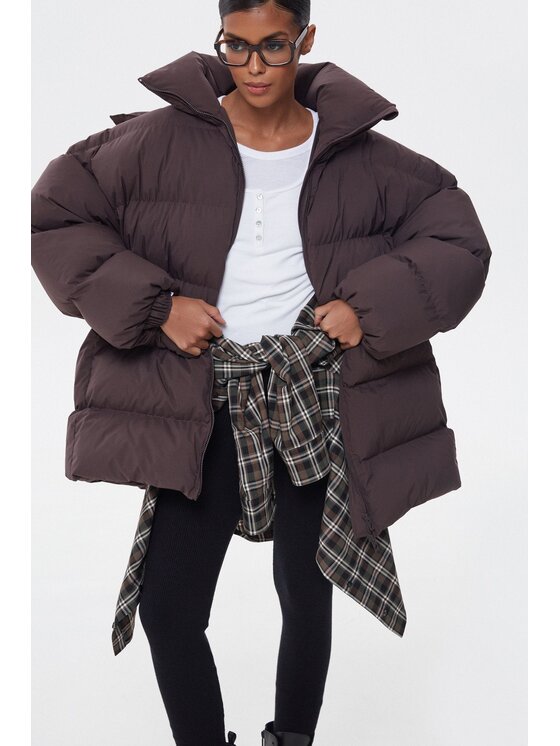 Estro Estro Giubbotto piumino ER00116295 Marrone Oversize