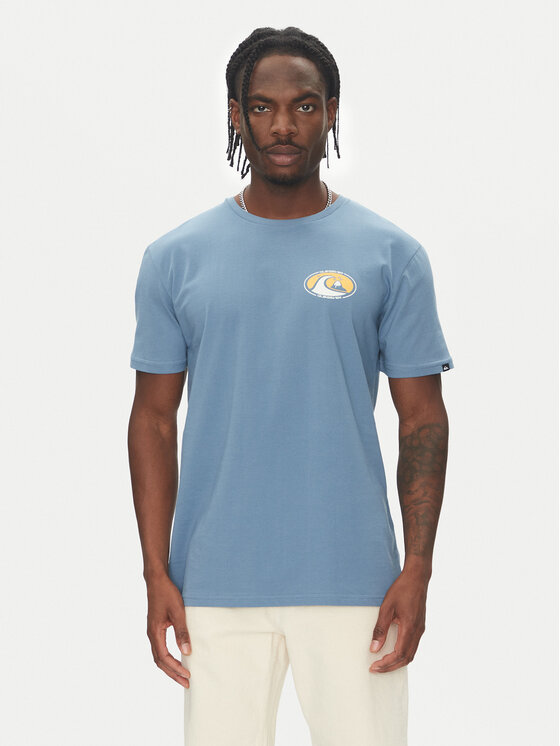 Quiksilver Quiksilver Tričko Ev Flower Chaos Ss EQYZT08050 Modrá Regular Fit