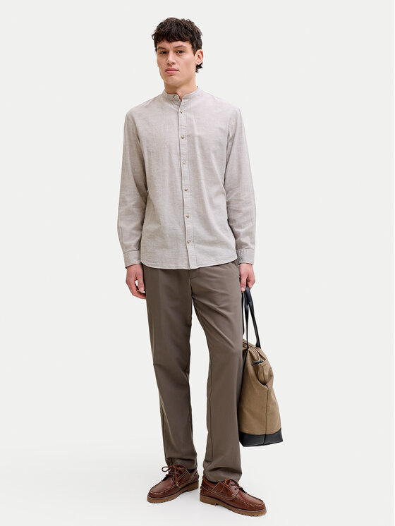 Jack & Jones Jack & Jones Košile Summer 12289184 Béžová Regular Fit