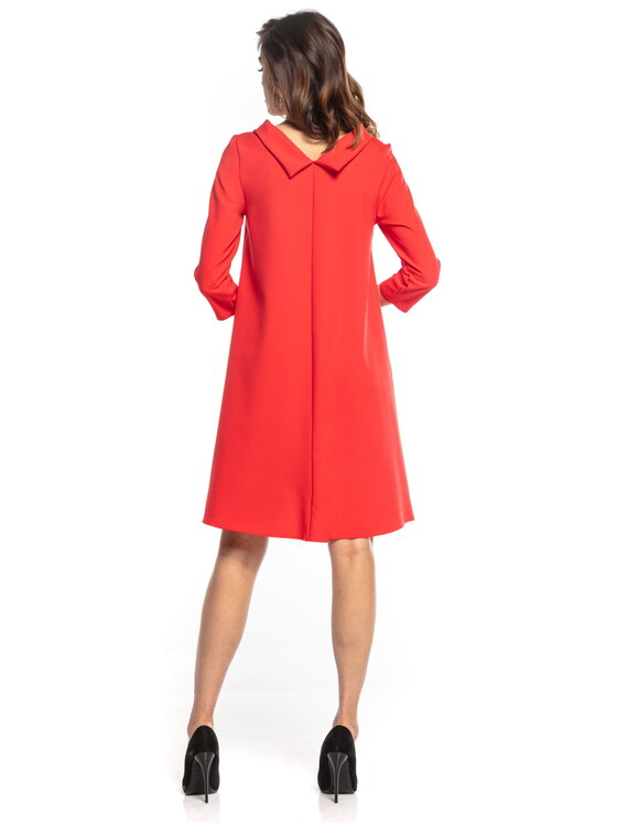 Tessita Tessita Koktejlové šaty T349 Červená Classic Fit