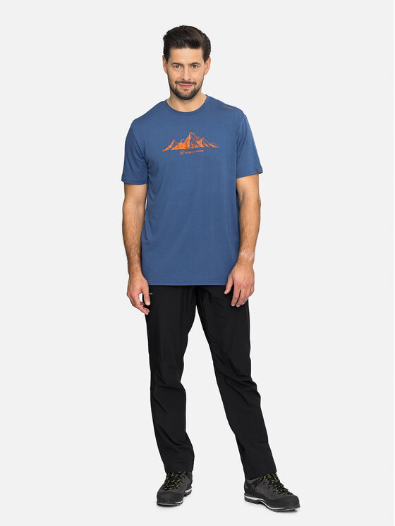 Viking Viking T-Shirt Lenta Bamboo Light Man Granatowy Regular Fit