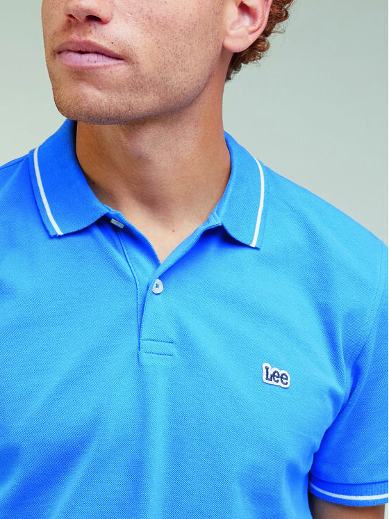 Lee Lee Polo L61ARLA13 112330618 Niebieski Regular Fit