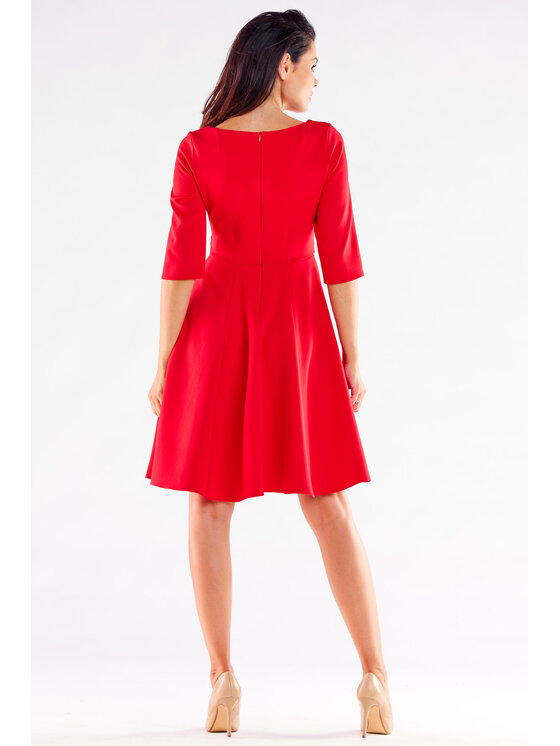 Awama Awama Abito da cocktail A520 Rosso Basic Fit