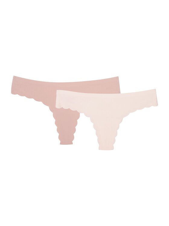 Komplet stringów, rozmiar M, Beżowy, 42843