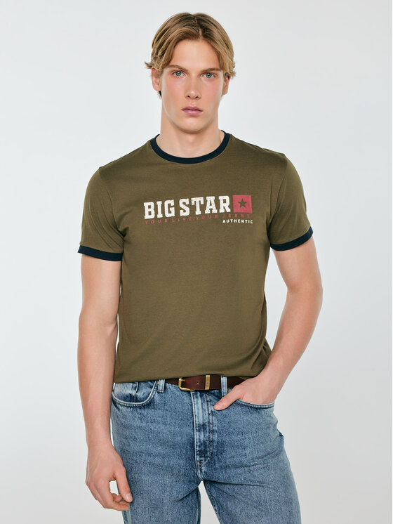 BIG STAR BIG STAR T-Shirt SUMMET Zielony Basic Fit