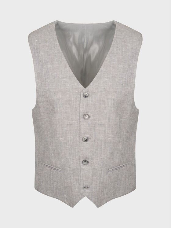 Evenemen Evenemen Kamizelka OVO Szary Slim Fit