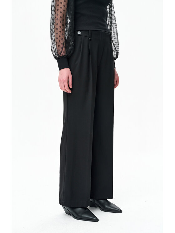 blue shadow blue shadow Spodnie damskie Offi Czarny Regular Fit