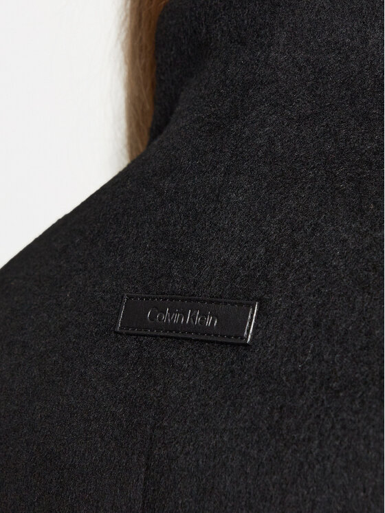 Calvin Klein Calvin Klein Vilnonis paltas K20K207700 Juoda Regular Fit