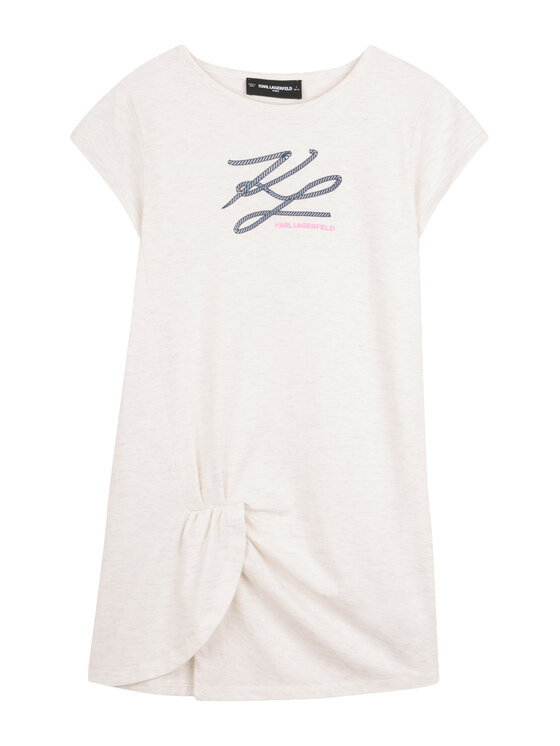 Karl Lagerfeld Kids Rochie de zi Z31150 D Alb Regular Fit