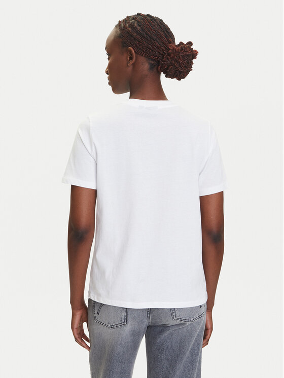 Pieces Pieces Тишърт Funly 17160308 Бял Regular Fit