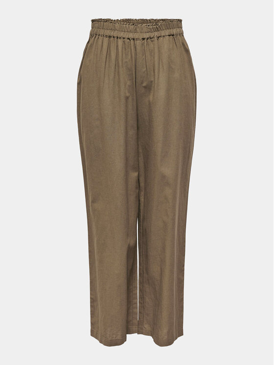 ONLY ONLY Spodnie materiałowe Tokyo 15259590 Brązowy Straight Fit