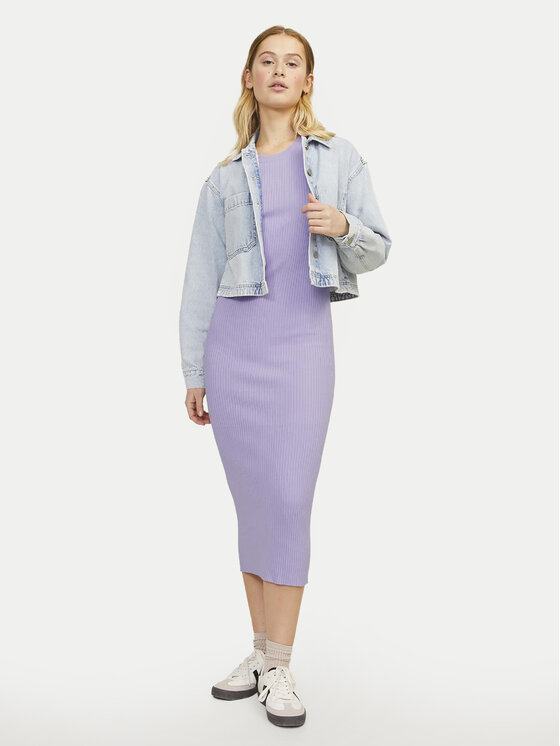 JJXX JJXX Sukienka dzianinowa Ellie 12254342 Fioletowy Slim Fit