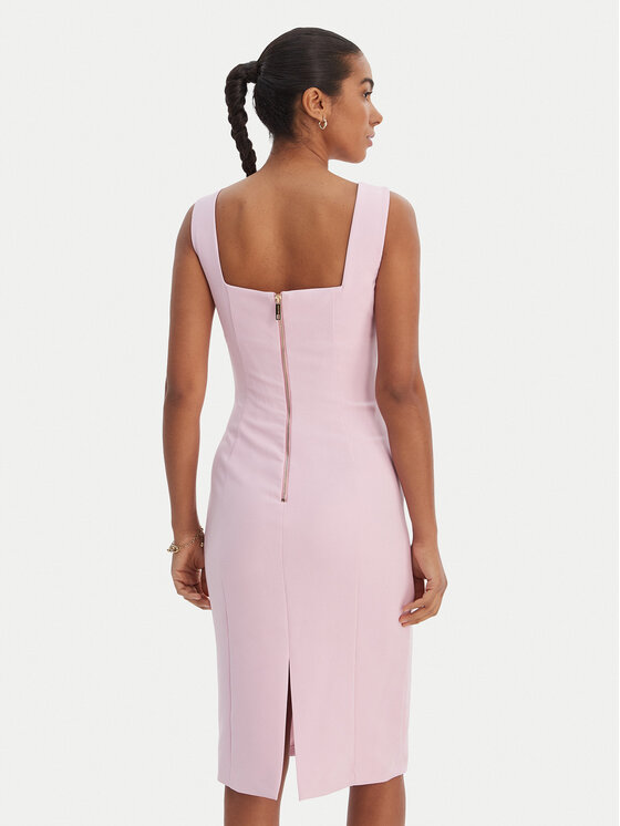 Fracomina Fracomina Koktel haljina FR26SD2017W42901 Ružičasta Slim Fit