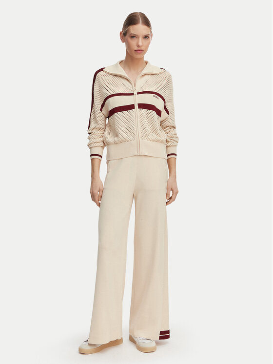 Guess Guess Teplákové kalhoty V6GB06 Z0651 Béžová Wide Leg