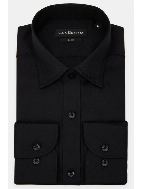Lancerto Lancerto Koszula Mavis KO073123000039 Czarny Slim Fit