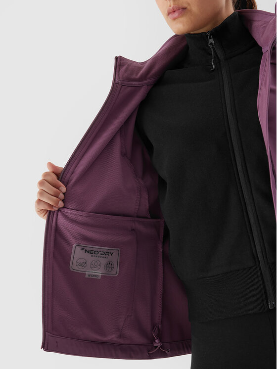 4F 4F Geacă softshell 4FAW23TSOFF152 Roz Slim Fit