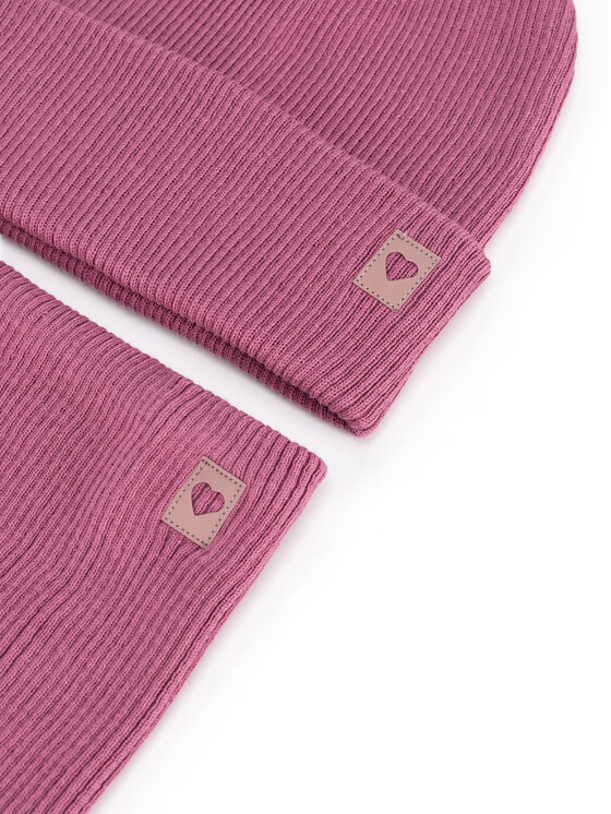 Nelli Blu Nelli Blu Set čepice a tunelová šála 7KF-002-AW24 Růžová