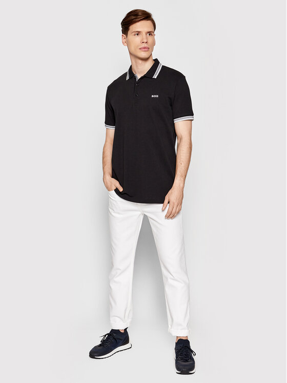 BOSS Boss Поло Paddy 50469055 Чорний Regular Fit