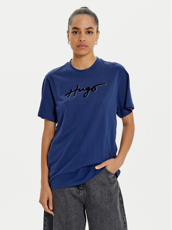 HUGO Hugo Póló 50528585 Sötétkék Regular Fit