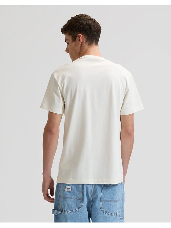Lee Lee T-shirt FLAG TEE Bianco Regular Fit