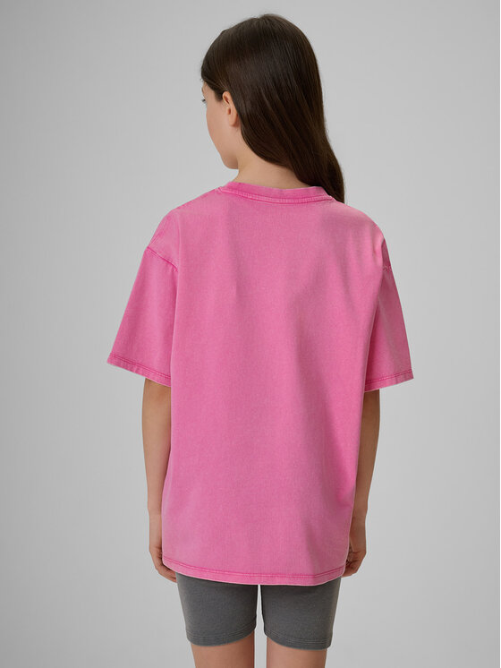 4F 4F T-Shirt SUMMER SPLASH Różowy Loose Fit