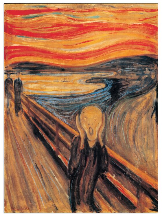 Artopweb Artopweb Dekoracja ścienna The Scream Kolorowy