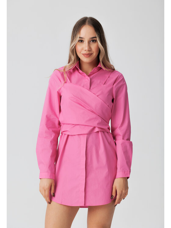 LAURELLA LAURELLA Sukienka codzienna 4SS010 Różowy Regular Fit