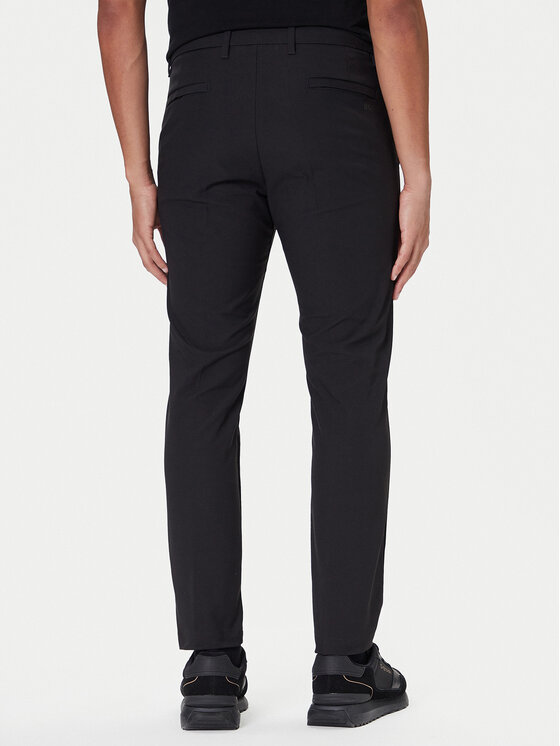 BOSS BOSS Auduma bikses T_Commuter 50544245 Melns Slim Fit