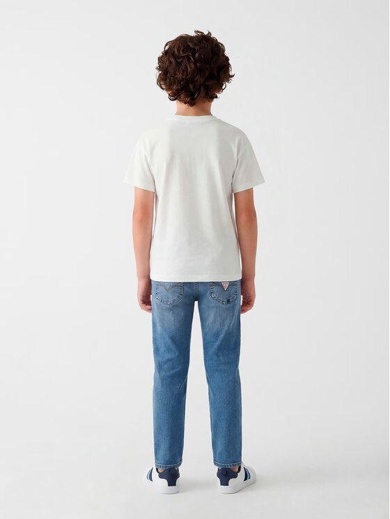 Guess Kids Guess Kids Kalhoty z materiálu 161645 Modrá Regular Fit