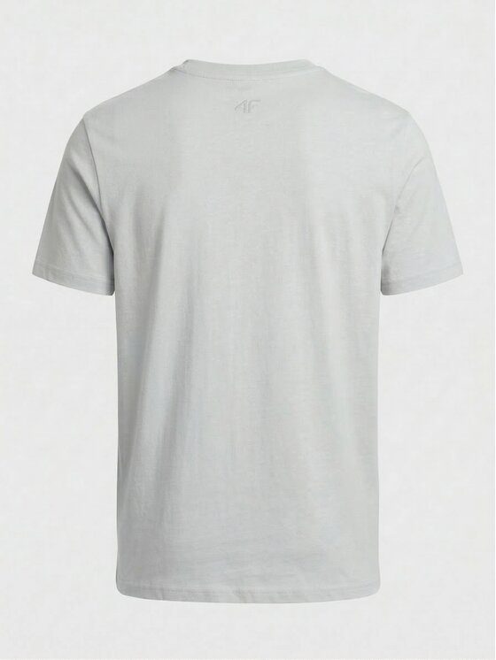4F 4F T-Shirt 4FWSS26TTSHM3947-27S Szary jasny Regular Fit