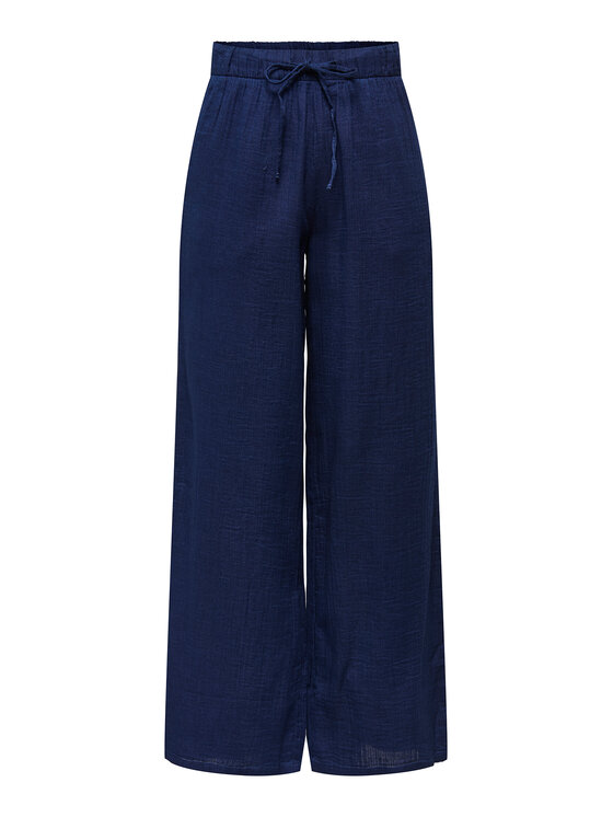 ONLY ONLY Hlače iz tkanine Leoni 15367285 Mornarsko modra Regular Fit