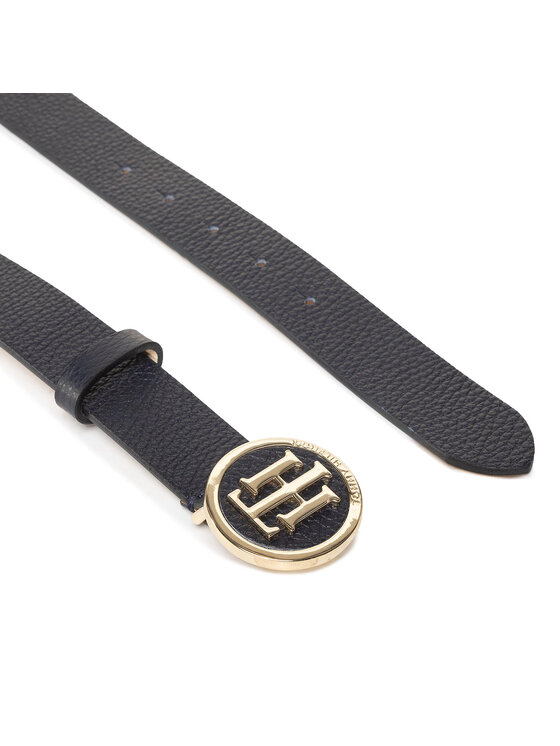 Tommy Hilfiger Tommy Hilfiger Дамски колан Th Round Buckle Belt 3.0 AW0AW08605 Тъмносин