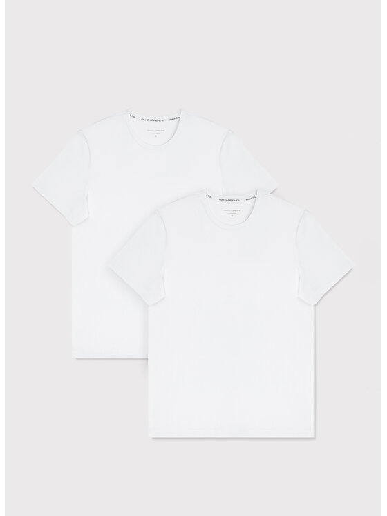 Pako Lorente Pako Lorente Komplet 2 t-shirtów U000B-TT-001 Biały Slim Fit