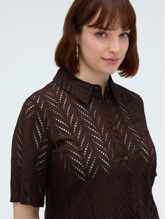 Fiorella Rubino Fiorella Rubino Koszula 5098T001512N0V2 Brązowy A-Line Fit