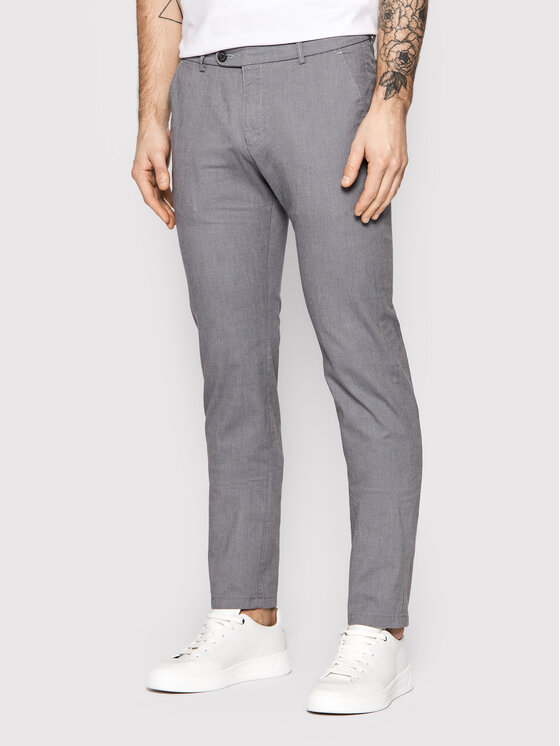 Bugatti Bugatti Chino hlače 4890 16305 Siva Slim Fit